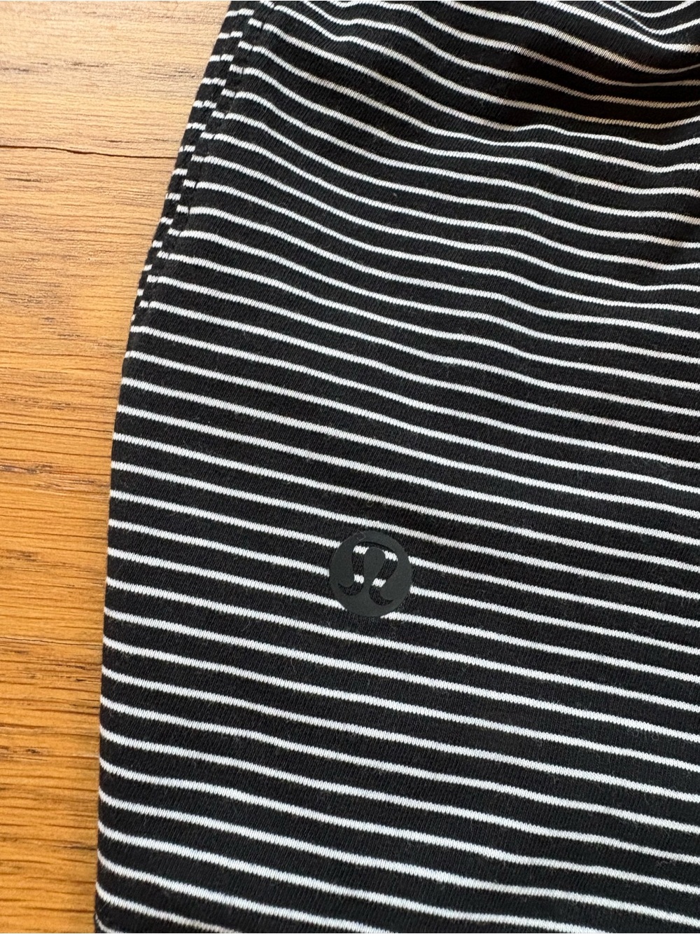 lululemon athletica Black & White Striped Racerback Tank - Picture 3 of 4